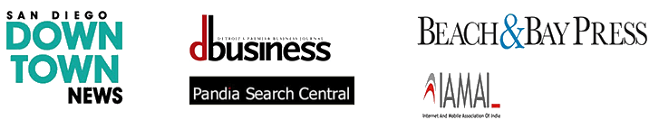 San Diego Downtown News, dbusiness, Panda Search Central, Beach and Bay Press, and IAMAI