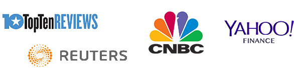TopTenReviews, Reuters, CNBC and Yahoo Finance